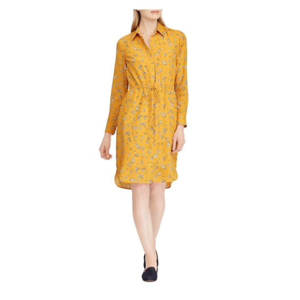 Ralph Lauren gold floral Shirt dress